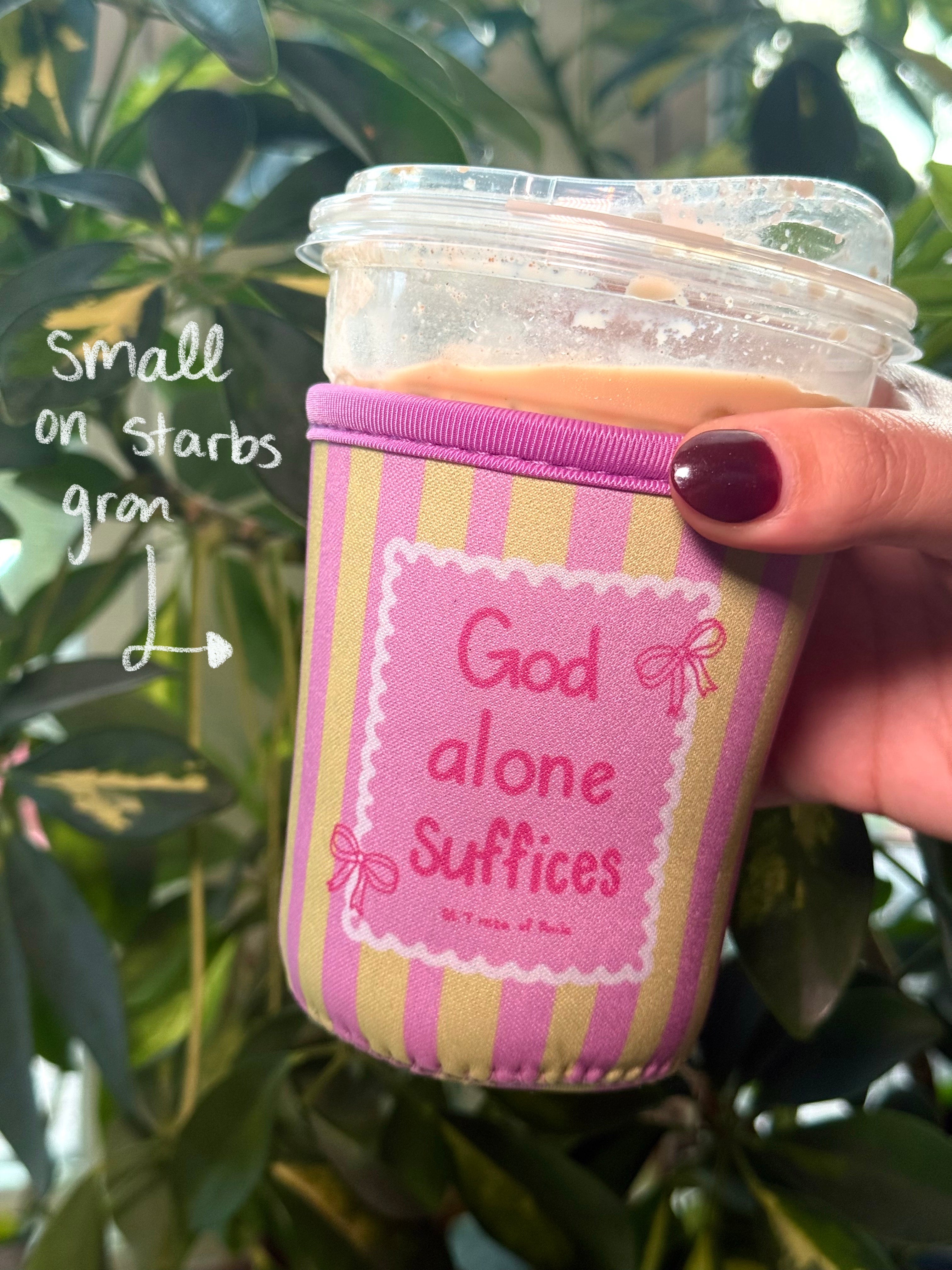 B Grade God alone suffices coffee sleeve