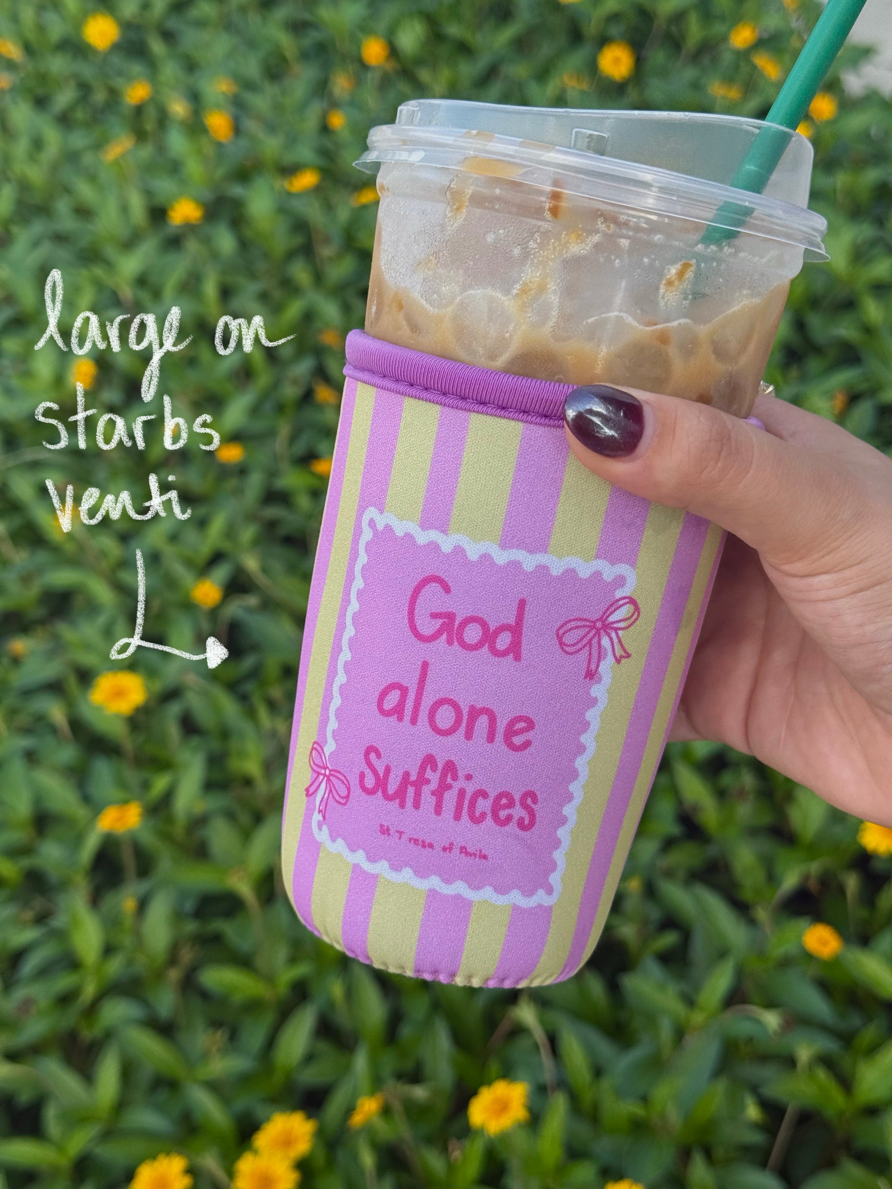 B Grade God alone suffices coffee sleeve